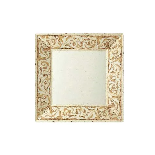 GET ML-102-OL Olympia Square Plate, 6" x 6", Break-Resistant Melamine, Dishwasher Safe, Patterned