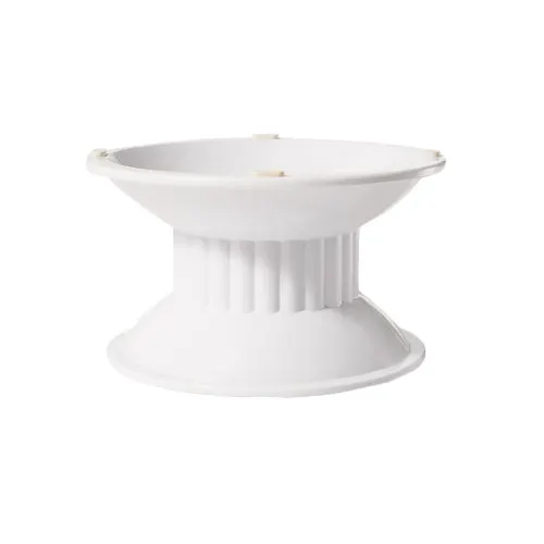 GET ML-106-W White Melamine Pedestal, 6.9" x 6.3", 4" H, Break-Resistant, Rubber Feet