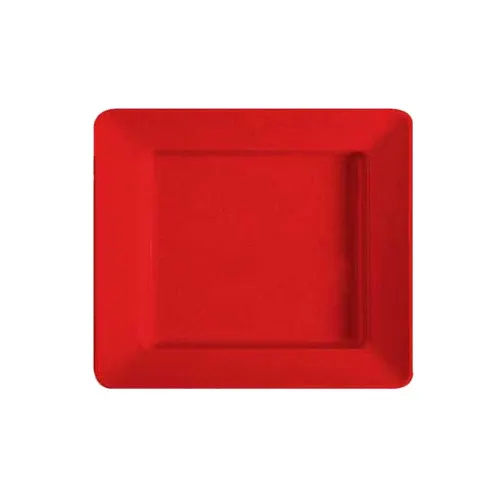 GET ML-11-RSP Red Sensation Plate, 12"L x 10"W x 3/4"H, Rectangular Wide Rim, Melamine, NSF - 1/Each