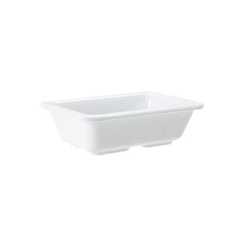 GET ML-123-W Milano Side Dish, 4 oz, 3" x 4-3/4" Rectangular, White Melamine, NSF