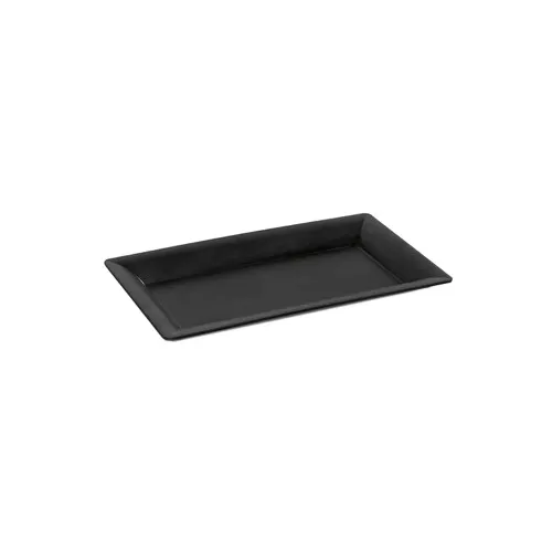 GET ML-128-BK Bake & Brew Display Tray, 13-1/2" x 5-1/4", Rectangular, Black, Melamine, Scallop