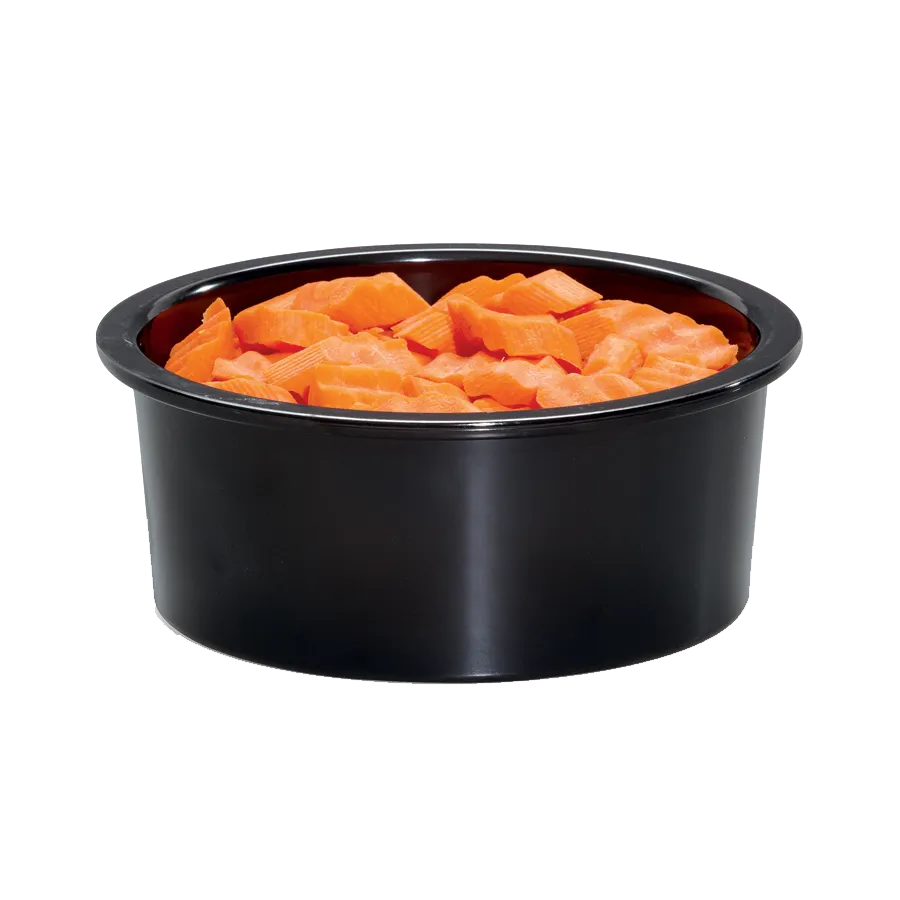 GET ML-151-BK Salad Crock, 27 Oz., 5-5/16" Dia. x 2-1/2" Deep, Round, Black, Melamine, 1 Qt