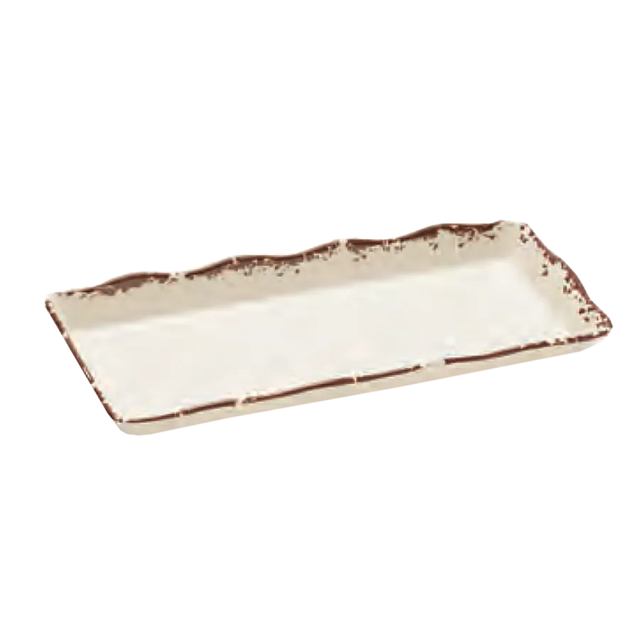 GET ML-154-TC Milano Display Tray, 14" x 5-1/2", Rectangular, Beiges, Melamine, Tuscan Dishwasher Safe