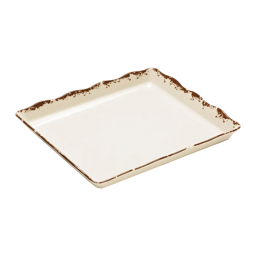 GET ML-155-TC Bake & Brew Display Tray, 14" x 11-1/2", Break-Resistant, BPA-Free Melamine, Tuscan