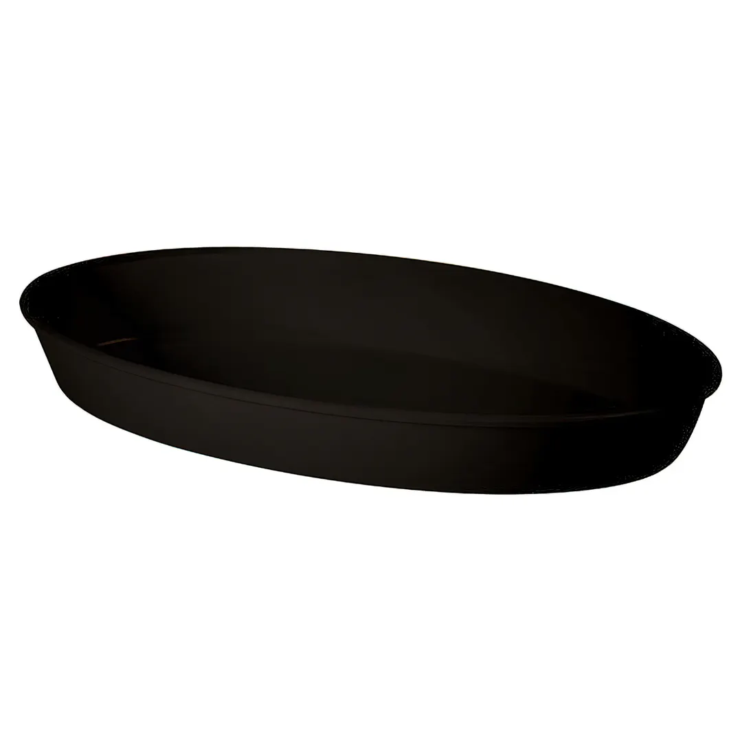 GET ML-183-BK Black Melamine Casserole Dish 4-1/2 Qt, 16" x 10", 3" Deep Oval, Induction Ready