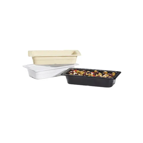 GET ML-19-W Food Pan, GN Full Size 20.87" x 12.80", 2-1/2" Deep, Melamine, White, NSF