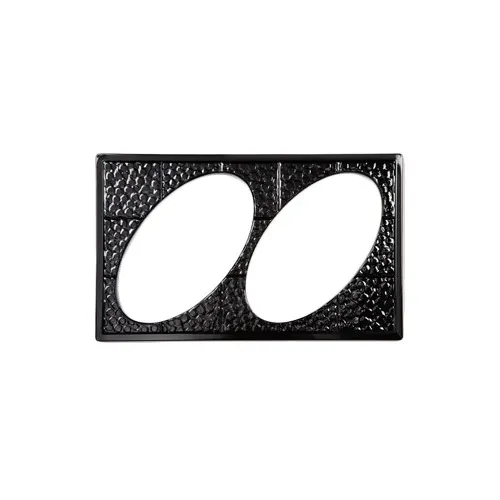 GET ML-191-BK Tile Inset, Full Size, 2 Cut Outs for ML-182, Black Melamine, Dishwasher Safe, NSF