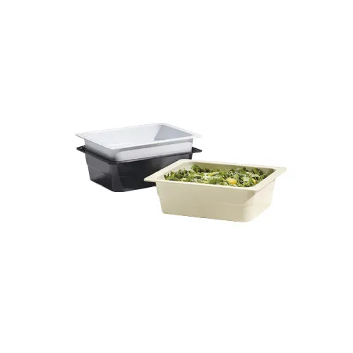 GET ML-21-BK Food Pan – GN 1/2 Size 12.80" x 10.43", 4" Deep, Black Melamine, NSF