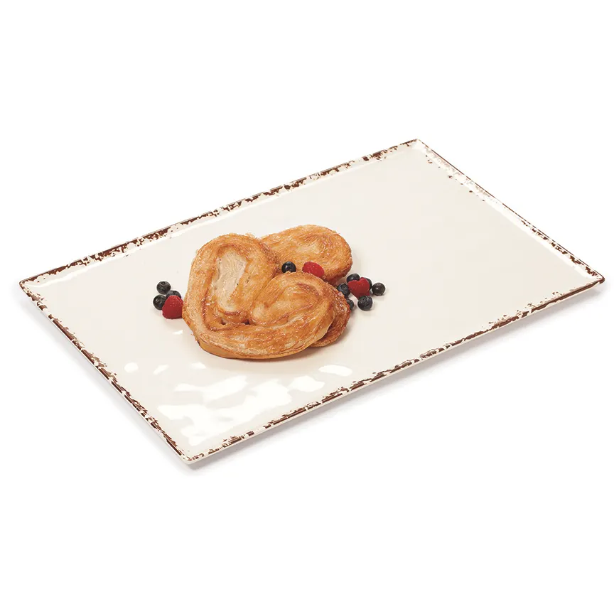 GET ML-2113-TC Tuscan Mill™ Platter, 21" x 12-3/4", GN 1/1 Rectangular Beige Melamine