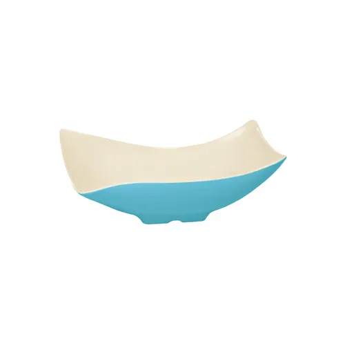 GET ML-220-SE Keywest™ Bowl, 4 Qt., 16.25" x 10.5" x 6"H, Rectangular Melamine, Two‑Tone Sea Breeze