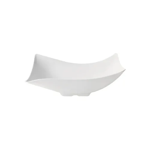 GET ML-220-W San Michele Bowl, 4 Qt, 16-1/4" x 10-1/2" x 6"H, Rectangular, Melamine, White