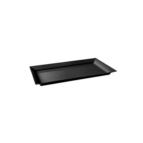 GET ML-242-BK Siciliano Display Plate, 28" x 16" Rectangular Melamine Black, NSF