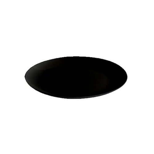 GET ML-243-BK Siciliano Plate, 24" Dia x 2" H Coupe, Black Melamine, Break‑Resistant, NSF