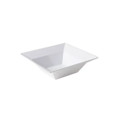 GET ML-245-W Siciliano Bowl, 3.8 Qt, 12" x 4"H, Square, Melamine, White