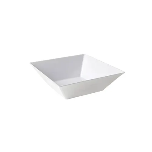 GET ML-246-W Siciliano Bowl, 1.6 Qt, 8" x 2-1/2"H, Square, Melamine, White