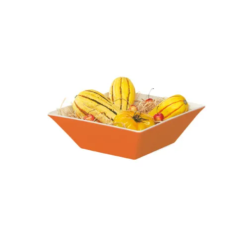 GET ML-248-ST Keywest™ Bowl, 5.7 Qt., 12" x 4-1/4"H, Square, Two‑Tone Melamine, Dishwasher Safe