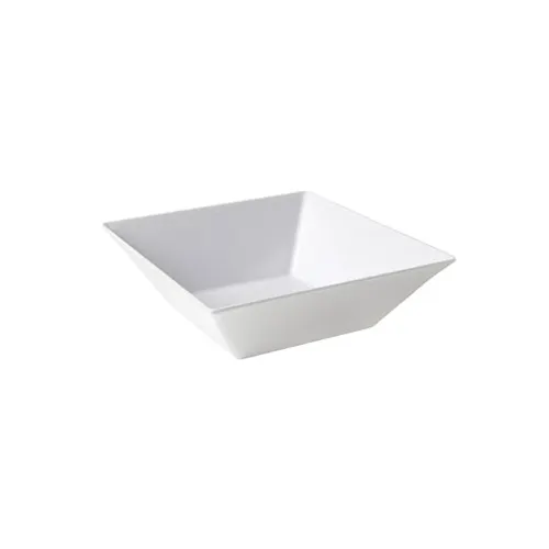 GET ML-248-W Siciliano Bowl, 5.7 Qt. 12" Square, 4-1/4" High, Melamine, White, NSF