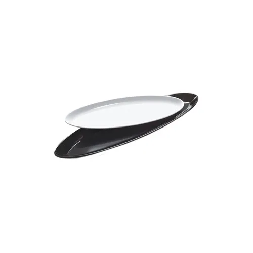 GET ML-252-BK Siciliano Platter, 20 Oz, 16" x 5" x 1", Oval, Melamine, Black