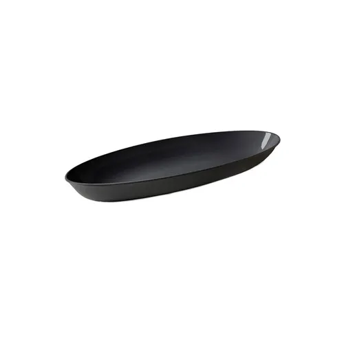 GET ML-256-BK Siciliano Platter, 30" x 11 3/4" x 3 1/2", 10.4 Qt, Oval, Melamine, Black