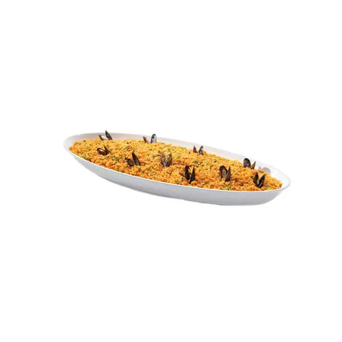 GET ML-256-W Siciliano Platter, 30" X 11 3/4" X 3 1/2", 10.4 Qt, Oval, Melamine, White