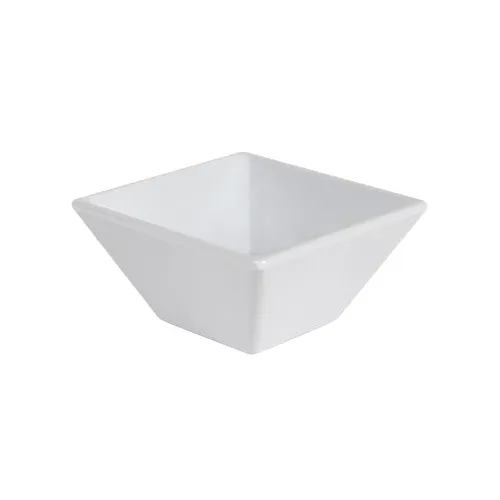 GET ML-257-W Siciliano Petite Bowl 3 Oz., 3" Square White Melamine Break‑Resistant Dishwasher Safe