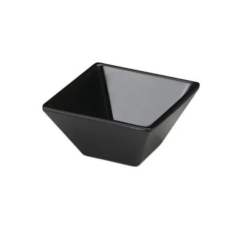 GET ML-278-BK Siciliano Bowl, 8 Oz, 4"L x 4"W x 2"H, Square, Melamine, Black