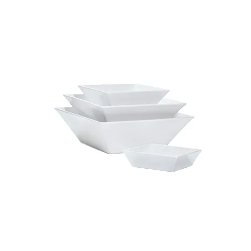 GET ML-281-BK Siciliano Bowl, 2.3 Qt., 9" x 2-1/2" Deep, Square, Break-Resistant, Melamine, Black