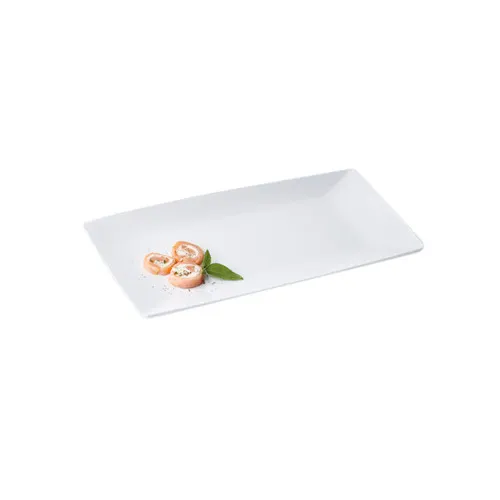 GET ML-287-W Siciliano Tray, 15" x 7-1/2", Rectangular, White, Break-Resistant Melamine, NSF