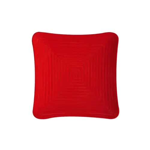 GET ML-63-RSP Red Plate, 10-1/4" L x 10-1/4" W, Square Edge, Melamine, Dishwasher Safe, BPA‑Free