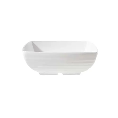 GET ML-67-W Milano™ Bowl, 2-1/2Qt, 9" x 2-3/4"H, Square, White, Melamine, Break-Resistant