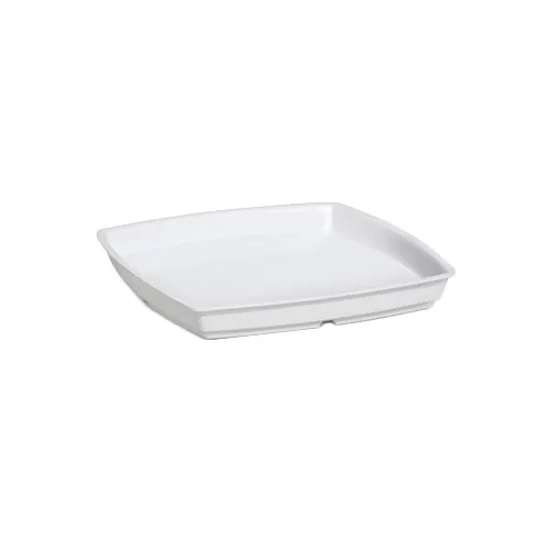 GET ML-68-AB-W Milano™ Bowl, 28 Oz., 10-1/4" x 1-3/4"H, Square, Melamine, White