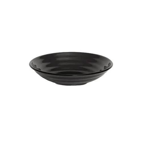 GET ML-75-BK Milano 4-Qt Black Melamine Bowl, 13-1/4" Dia × 3-1/4" H, Round, Dishwasher Safe, NSF