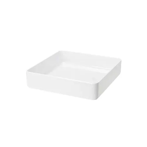 GET ML-85-W Milano™ Bowl, 5.7 Qt., 12" x 2-3/4"H, Square, Melamine, White