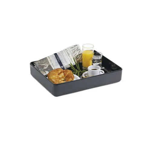 GET ML-86-BK Milano™ Bowl, 7.6 Qt., 15-3/4" x 12" H, Rectangular, Melamine, Black, Dishwasher Safe