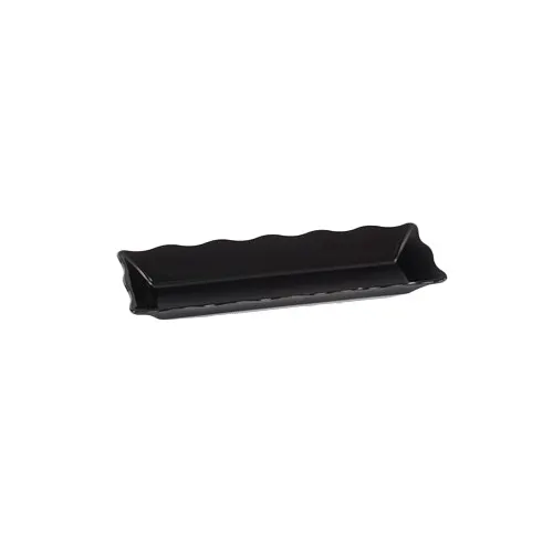 GET ML-87-BK Milano™/Bake & Brew™ Tray, 17-1/2" x 6-3/4" x 2"H, Rectangular, Melamine, Black