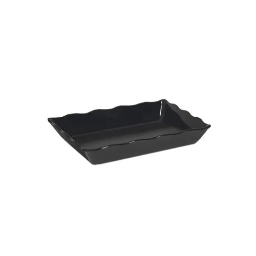 GET ML-88-BK Milano/Bake & Brew Tray 13-3/4"x9-1/2"x2-1/2"H Black Melamine Dishwasher Safe