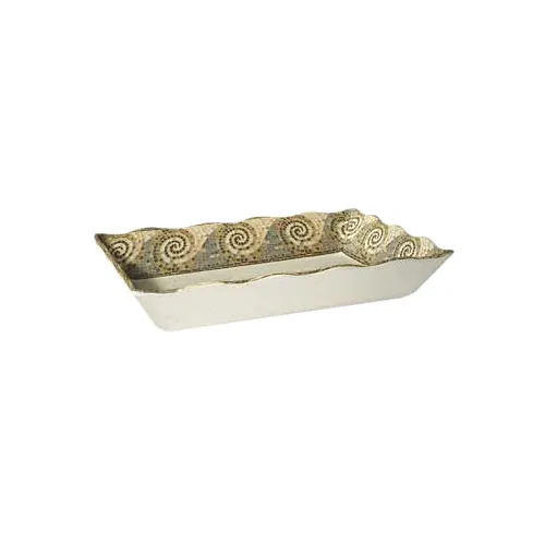 GET ML-88-MO Mosaic/Bake & Brew Tray – 13-3/4" x 9-1/2" x 2-1/2", Rectangular, Patterned, Melamine, NSF