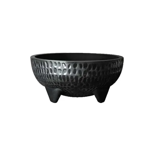 GET MOJ-804-BK - Molcajete Bowl, 64 Oz, 9" Dia x 4" H, Black Melamine, NSF - 1 Dozen