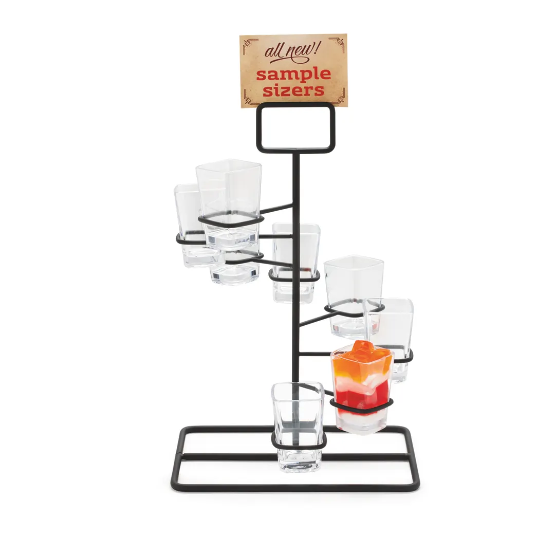 GET MTS-1496-BK Clipper Mill Tower Display, 9-1/2" x 8-1/2" x 14-1/4"H, Metal, Black