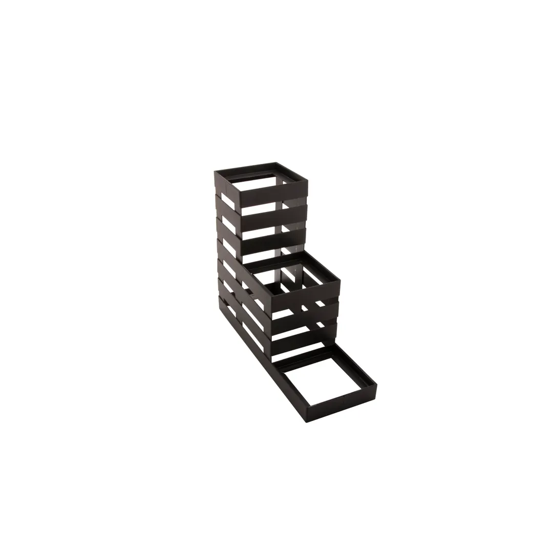 GET MTS-36-MG Condiment Stand, 12.5" x 4-1/4" x 9.75", 3‑Bin Countertop, Iron, Metal Gray