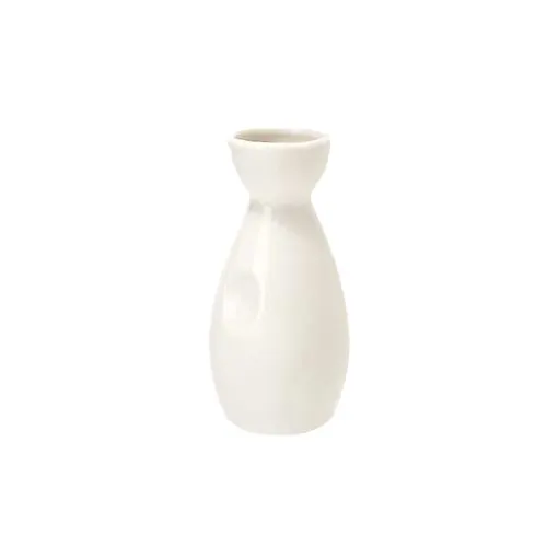 GET NC-4001-W - 6 Oz Porcelain White Sake Bottle, 5-1/4" Height, Dishwasher Safe - 1 Dozen