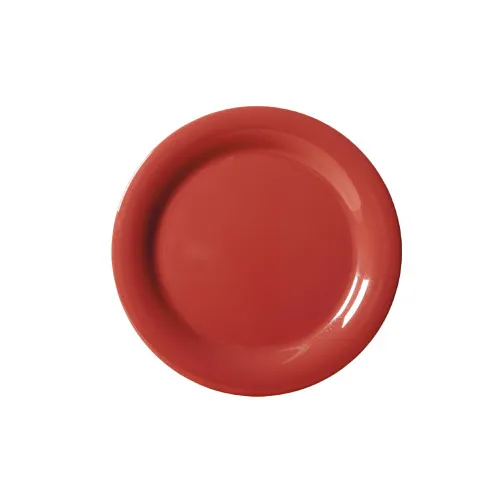 GET NP-6-CR Diamond Harvest Plate, 6½" Round, Narrow Rim, Cranberry Melamine, BPA‑Free - Dozen