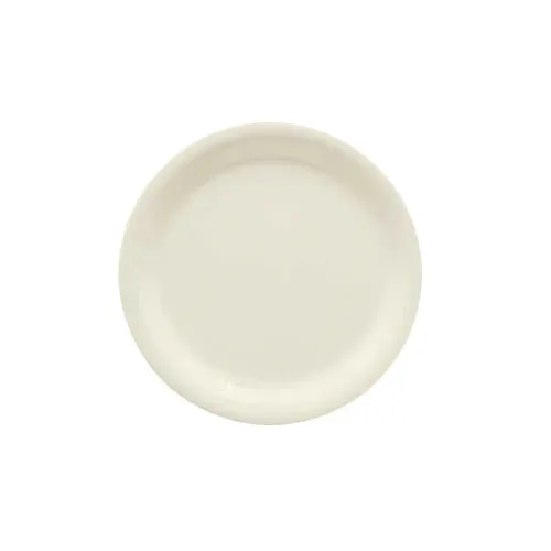 GET NP-7-DI Diamond Ivory Plate, 7.25" Dia Round Narrow Rim, Melamine, Dishwasher Safe - Dozen