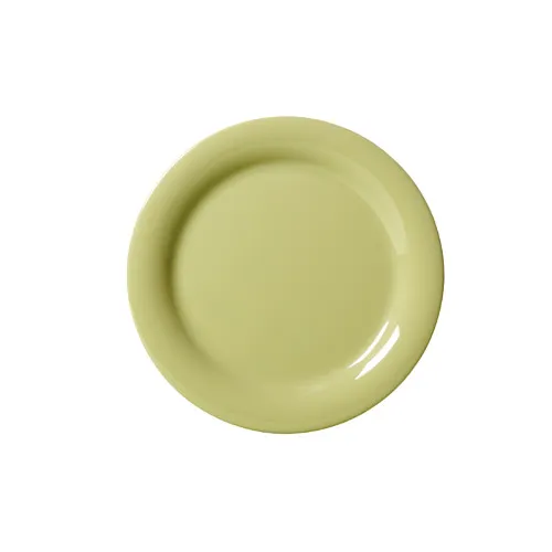 GET NP-9-AV Diamond Harvest™ Plate, 9" Round, Narrow Rim, Green Melamine, Break‑Resistant – 1 Dozen