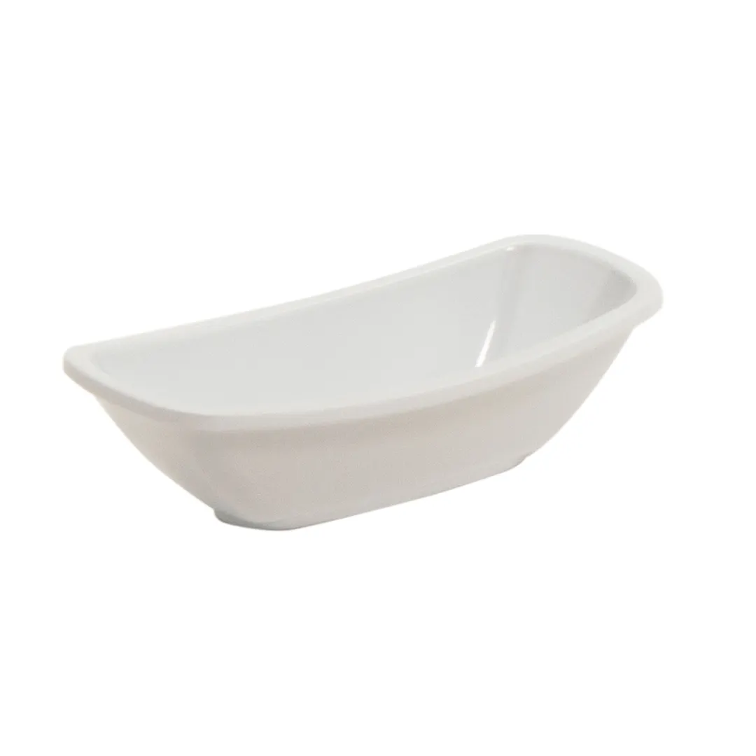 GET OB-1-W Oval Acclaim Ramekin Sauce Cup, 1 Oz., White Melamine, 3-3/5" x 1-4/5" x 3/4", 1 Dozen