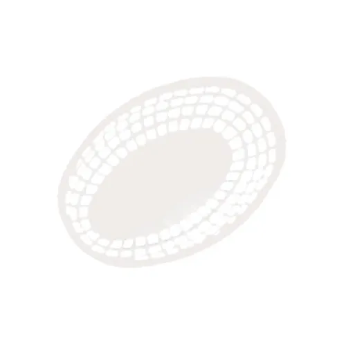 GET OB-938-W Bread & Bun Basket, 9-1/2" x 6" x 2" Deep, Oval, White Polypropylene - 1 Dozen