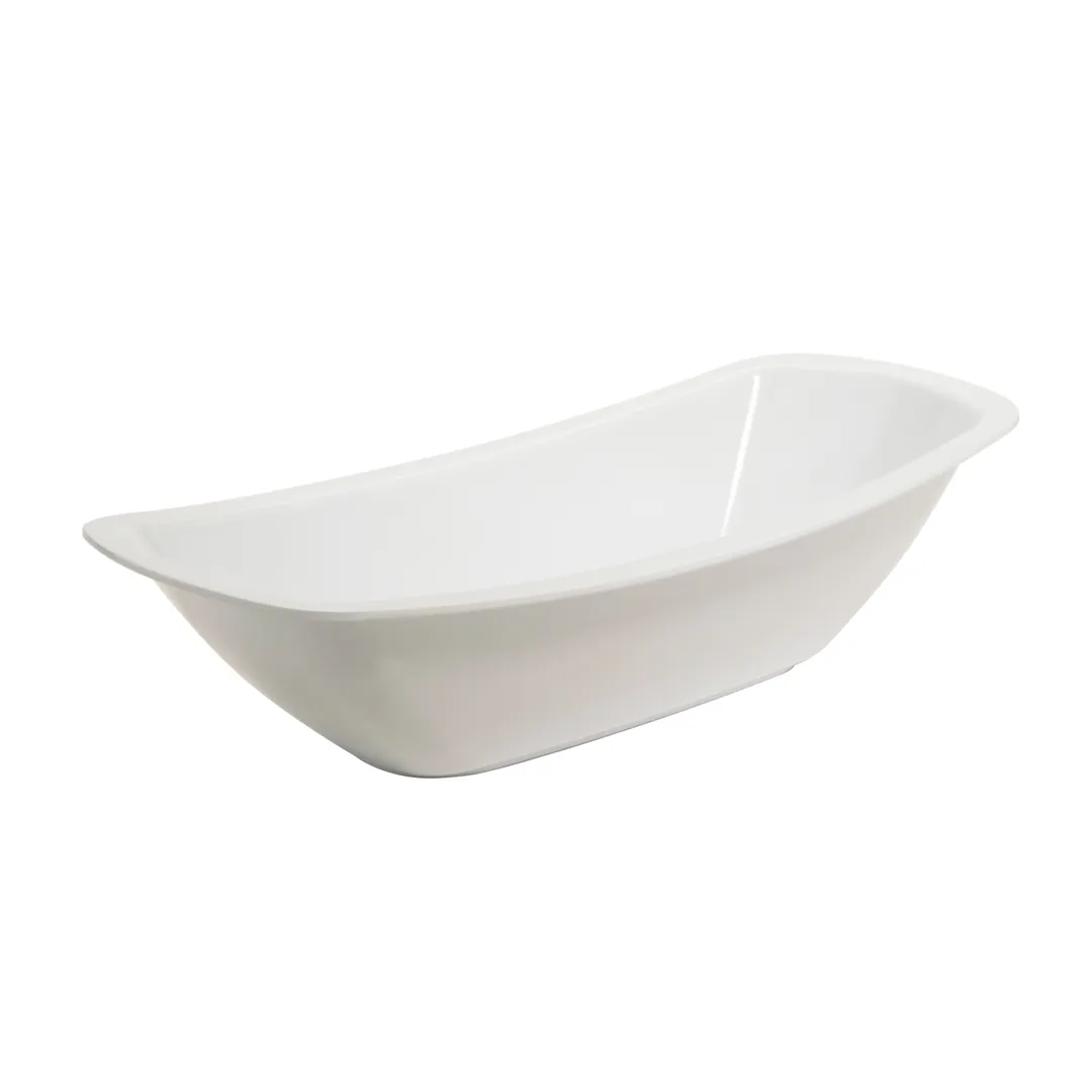 GET OB-96-W Oval Acclaim Display Bowl, 3 Qt., White, Melamine, 16-2/5" x 8-2/5" x 3-1/10"