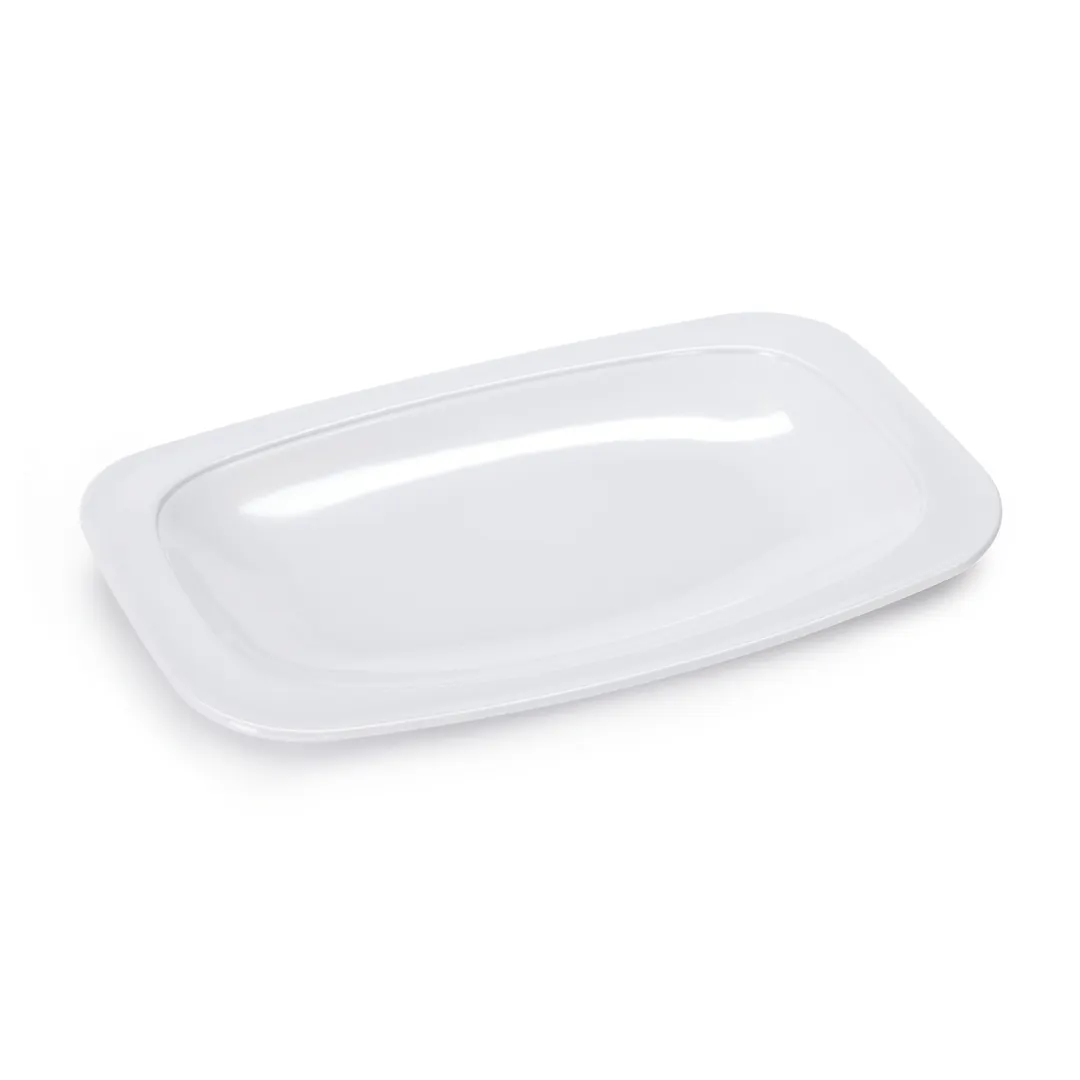 GET OP-116-W Siciliano Platter, 12.5" x 8.25" Oval Melamine, White, Rounded Corners - Dozen