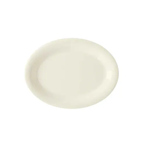 GET OP-120-DI Platter, 12" L x 9" W Oval Melamine Ivory, Dishwasher Safe - Dozen