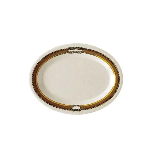 GET OP-120-RD Platter, 12" x 9" Oval Pattern Melamine BreakRes DishSafe BPAFree NSF - Dozen
